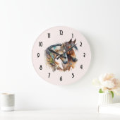 Twee prachtige paarden Western Boho Grote Klok (Huis)