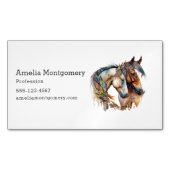 Twee prachtige paarden Western Boho Magnetisch Visitekaartje (Voorkant)