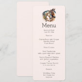 Twee prachtige paarden Western Boho Menu Kaart (Voorkant / Achterkant)