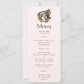 Twee prachtige paarden Western Boho Menu Kaart (Voorkant)