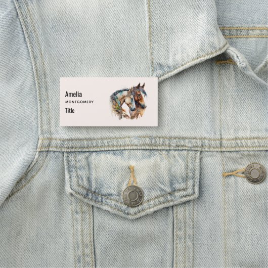 Twee prachtige paarden Western Boho Naamplaatje (In situ)