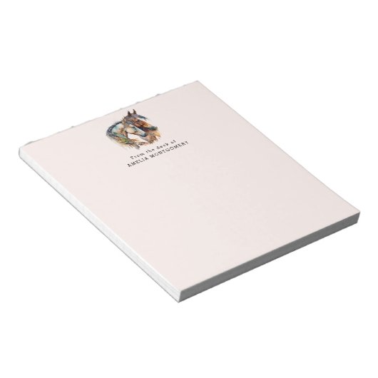 Twee prachtige paarden Western Boho Notitieblok (Schuin)