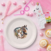 Twee prachtige paarden Western Boho Papieren Bordje (Feest)