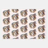 Twee prachtige paarden Western Boho-patroon Inpakpapier Vel (Voorkant 2)