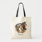 Twee prachtige paarden Western Boho Tote Bag (Voorkant)