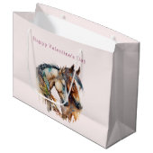 Twee prachtige paarden Western Boho Valentijnsdag Groot Cadeauzakje (Voorkant Gekanteld)