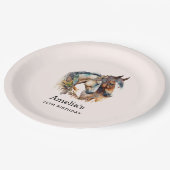 Twee prachtige paarden Western Boho Verjaardag Papieren Bordje (Gekanteld)