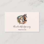 Twee prachtige paarden Western Boho Visitekaartje (Voorkant)