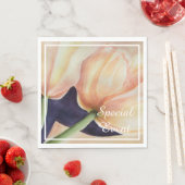 Twee prachtige tulpen feest servet (Insitu)