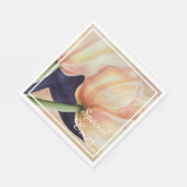 Twee prachtige tulpen feest servet (Hoek)