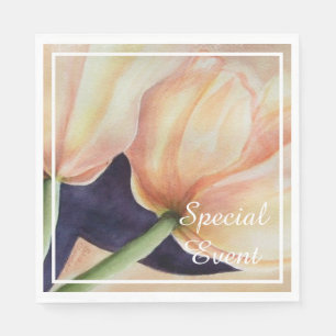 Twee prachtige tulpenfeest servet