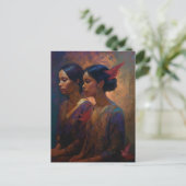 Twee prachtige vrouwen Briefkaart (Staand voorkant)
