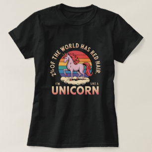 Twee procent van de wereld heeft eenhoorn met rood t-shirt