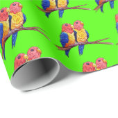 Twee projectielen op een Perch Cadeaupapier (Rol Hoek)