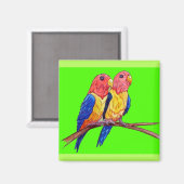 Twee projectielen op een Perch Magneet (Voorkant / Achterkant)
