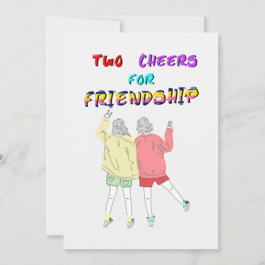Twee Proost voor Vriendschap 30 Meisjes juli Vrien Save The Date (Voorkant)