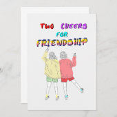Twee Proost voor Vriendschap 30 Meisjes juli Vrien Save The Date (Voorkant / Achterkant)