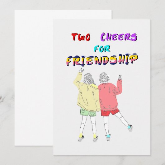 Twee Proost voor Vriendschap 30 Meisjes juli Vrien Save The Date (Voorkant / Achterkant)