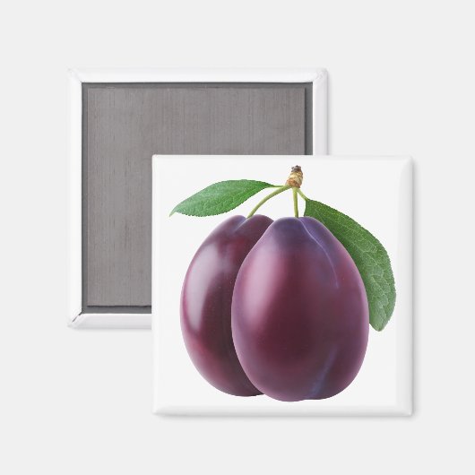 Twee pruimen magneet (Voorkant / Achterkant)