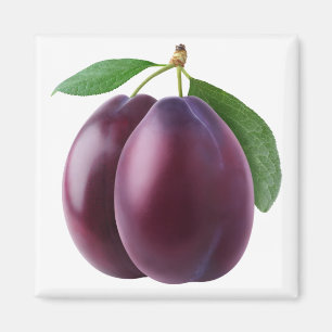 Twee pruimen magneet