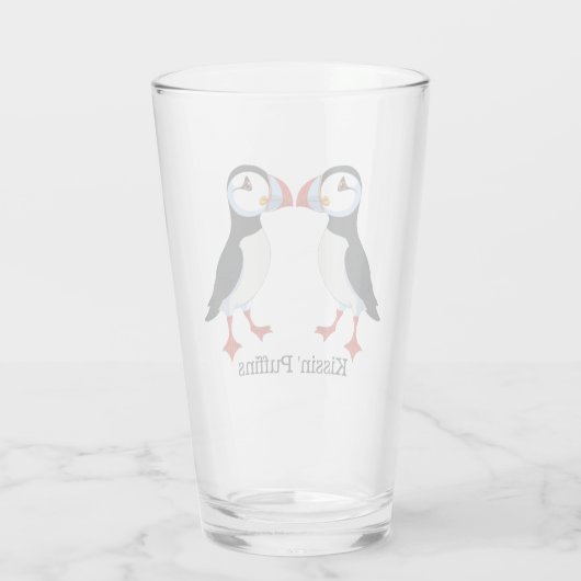 Twee Puffins Design Drink glas (Achterkant)