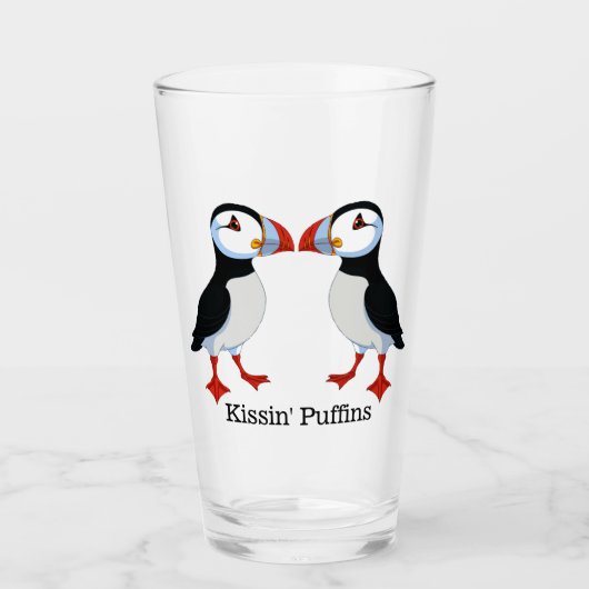 Twee Puffins Design Drink glas (Voorkant)