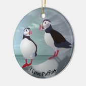 Twee Puffins Design Ornament (Links)