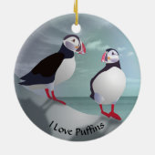Twee Puffins Design Ornament (Achterkant)