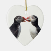 Twee puffins keramisch ornament (Rechts)