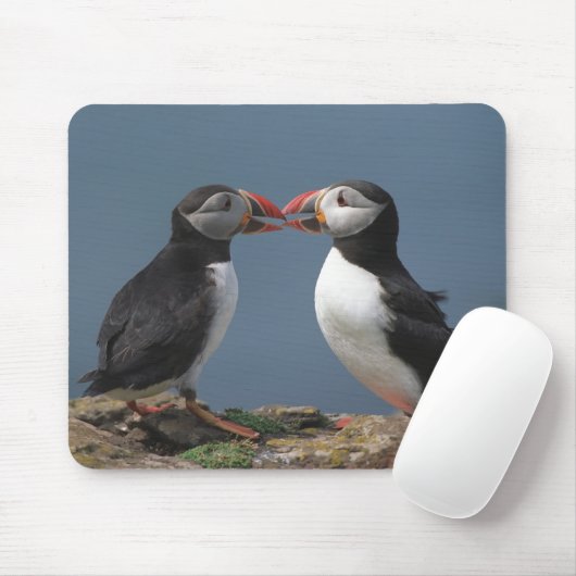 Twee puffins muismat (Met muis)