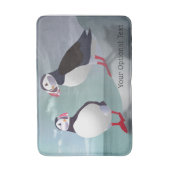 Twee Puffins-ontwerpen Badmat (Voorkant Verticaal)