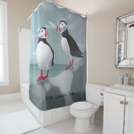 Twee Puffins-ontwerpen Douchegordijn