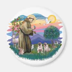 Twee pugs (muggen) magneet