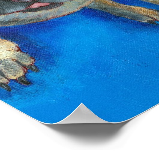 "Twee pugs" Poster (Hoek)