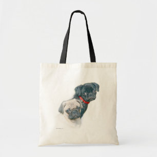 Twee pugs tote bag
