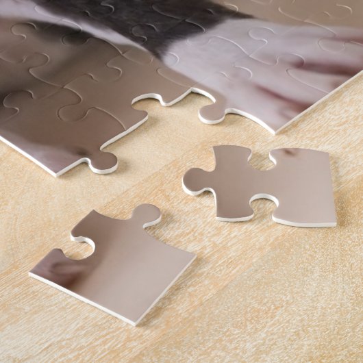 Twee Puppies van Boston Terrier Legpuzzel (Zijkant)