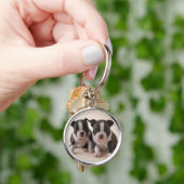 Twee Puppies van Boston Terrier Sleutelhanger (Hand)