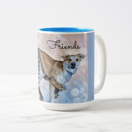 Twee Puppy Vrienden Mok (Voorkant rechts)