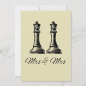 Twee Queens Lesbian Wedding Kaart (Voorkant)