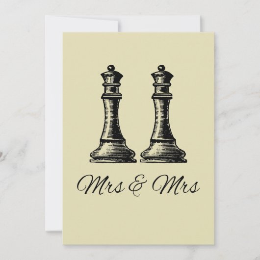 Twee Queens Lesbian Wedding Kaart (Voorkant)