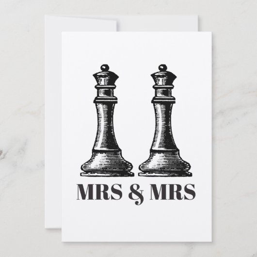 Twee Queens Lesbian Wedding Kaart (Voorkant)