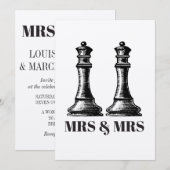 Twee Queens Lesbian Wedding Kaart (Voorkant / Achterkant)