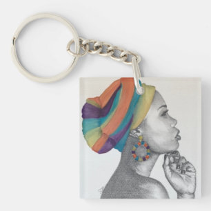 Twee QUENS dubbelzijdige acrylische Sleutelhanger