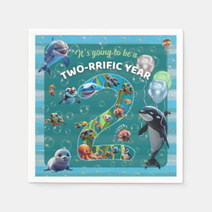 Twee-r-tastische jaar papier servetten