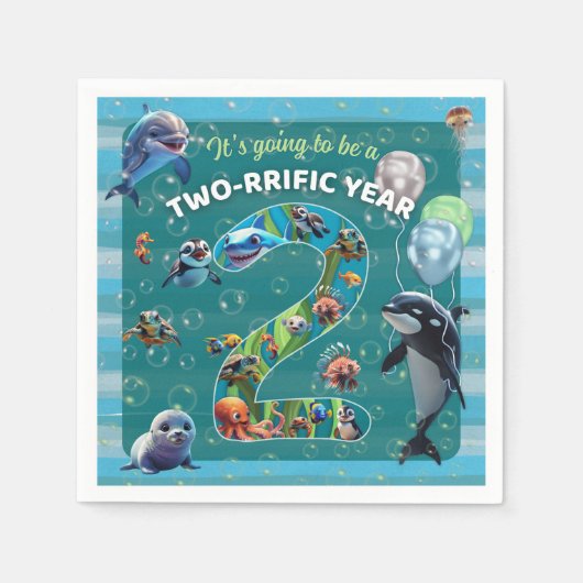 Twee-r-tastische jaar papier servetten (Voorkant)
