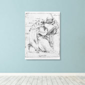 Twee Rabbis Canvas Afdruk (Insitu (Houten vloer))