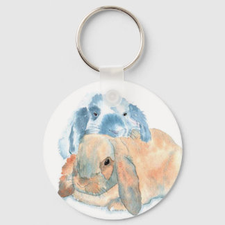 Twee Rabbits Sleutelhanger