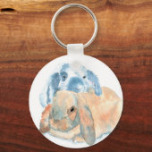 Twee Rabbits Sleutelhanger (Voorkant)