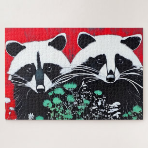 Twee Raccoons Legpuzzel