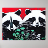 Twee Raccoons Poster (Voorkant)